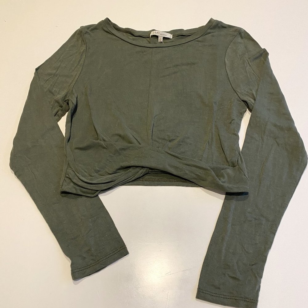 Hunter Green Crop Top